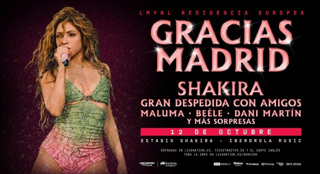 shakira madrid afiche